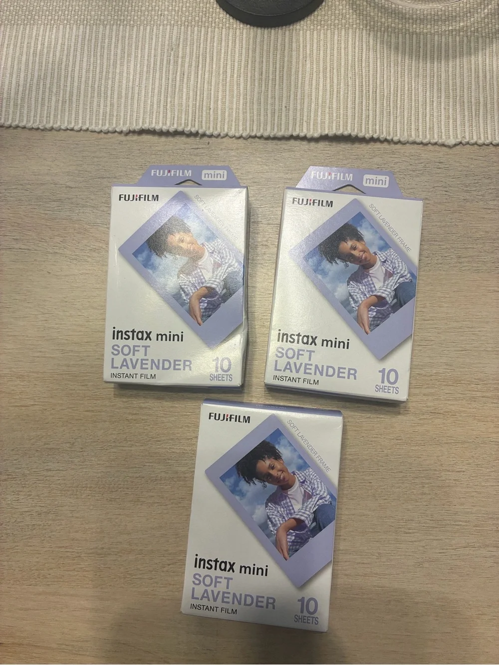 Fujifilm instax Mini Soft Lavender Instant Film •Bundle of 3•